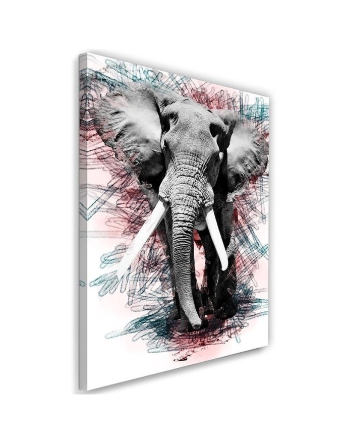 Modern Canvas painting - Abstract elephant - Wall decoration | FEEBY
