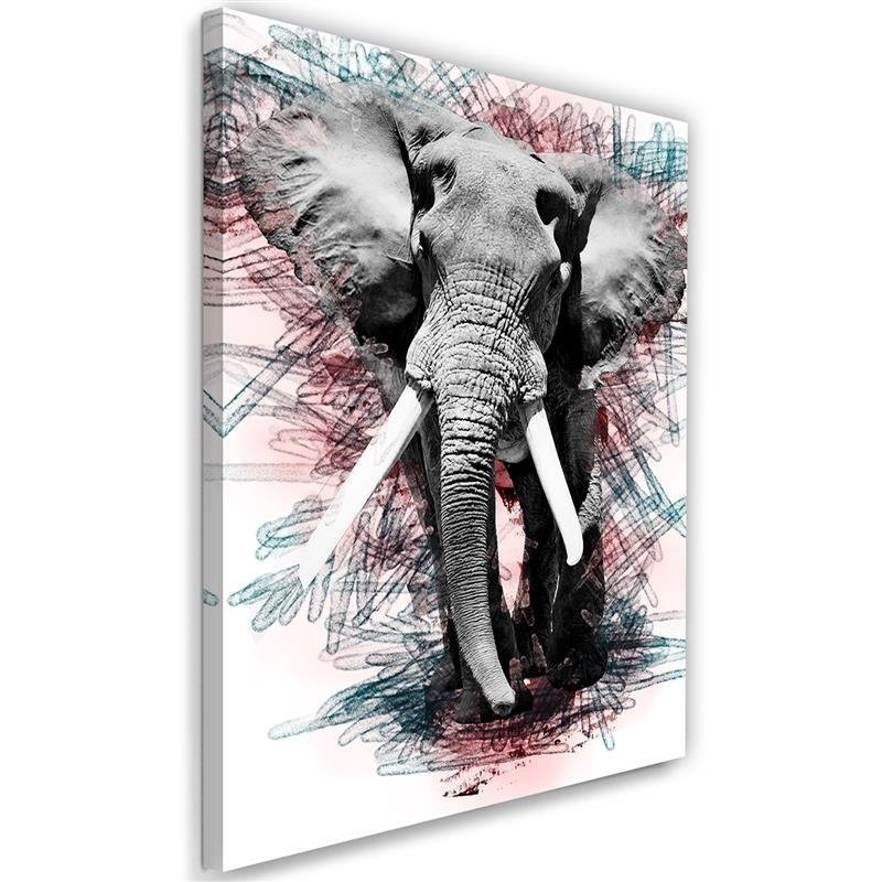 Modern Canvas painting - Abstract elephant - Wall decoration | FEEBY