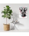 Modern Canvas painting - Abstract elephant - Wall decoration | FEEBY