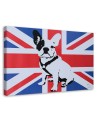 Wall art painting for living room - Bulldog on the background of the English flag | FEEBY
