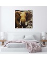 Wall art painting for bedroom - Large elephant with trunk | FEEBY