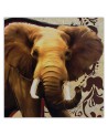 Wall art painting for bedroom - Large elephant with trunk | FEEBY