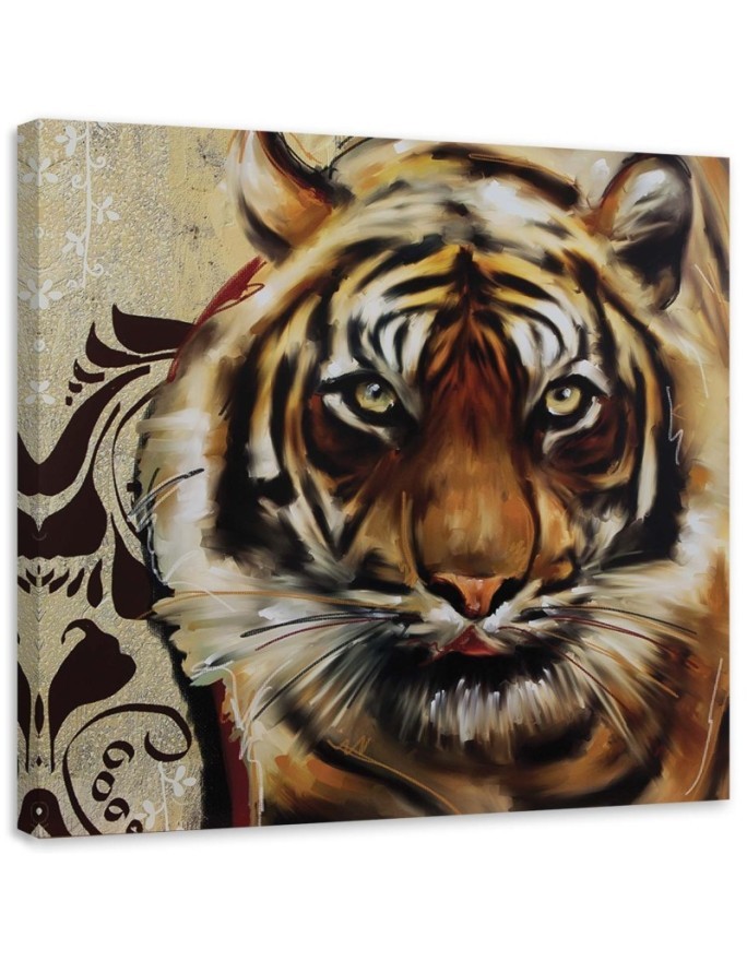 Adult big tiger - Wall art painting for living room | FEEBY