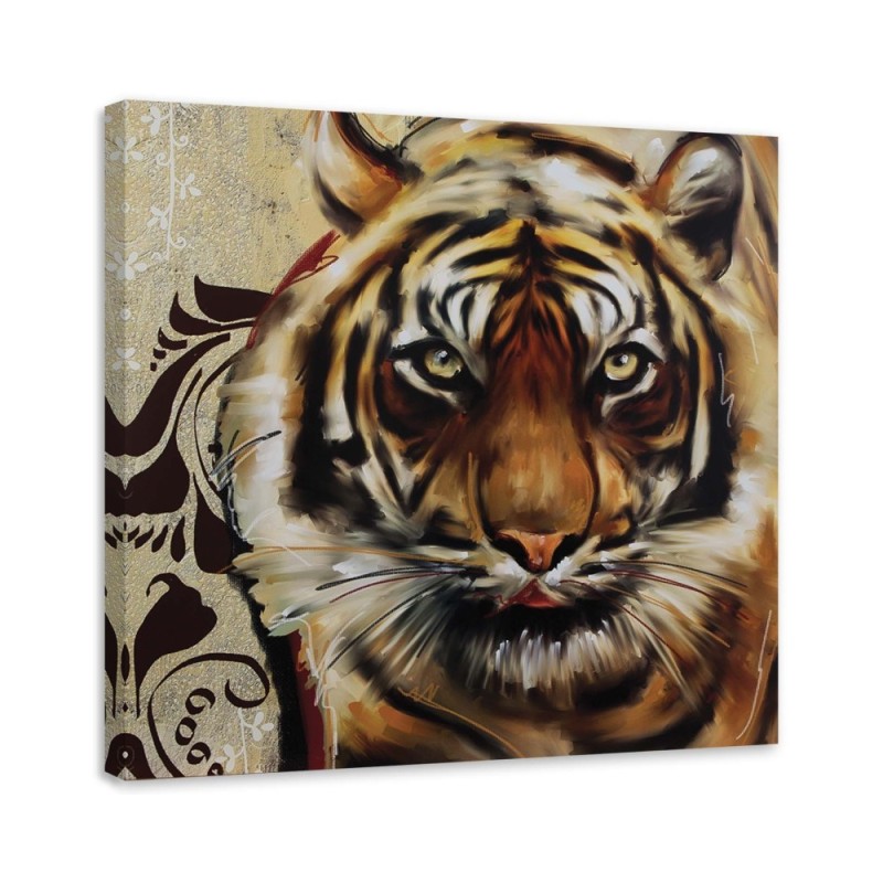Adult big tiger - Wall art painting for living room | FEEBY