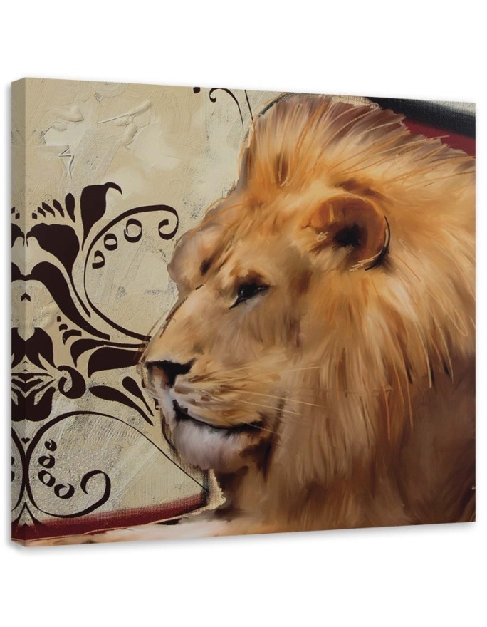 Canvas painting Adult proud lion | FEEBY