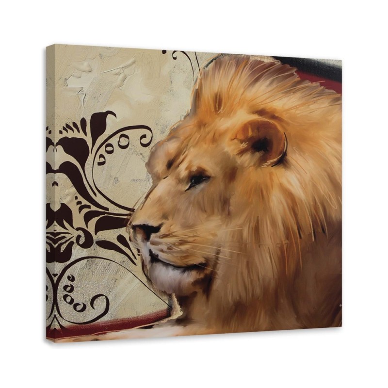 Canvas painting Adult proud lion | FEEBY