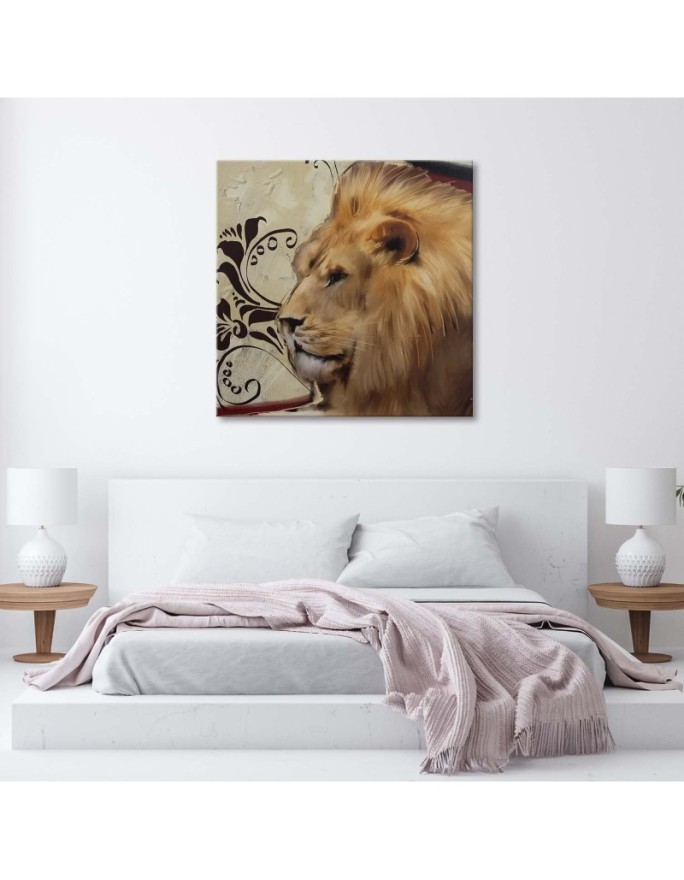 Canvas painting Adult proud lion | FEEBY