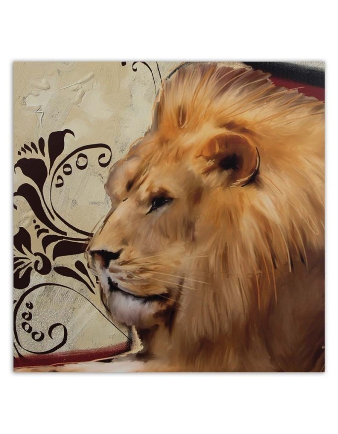 Canvas painting Adult proud lion | FEEBY