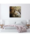 Pair of lions - Wall art decoration for living room | FEEBY