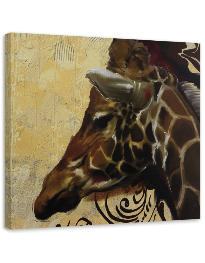 Wall art decoration for the living room - Head of a proud giraffe | FEEBY