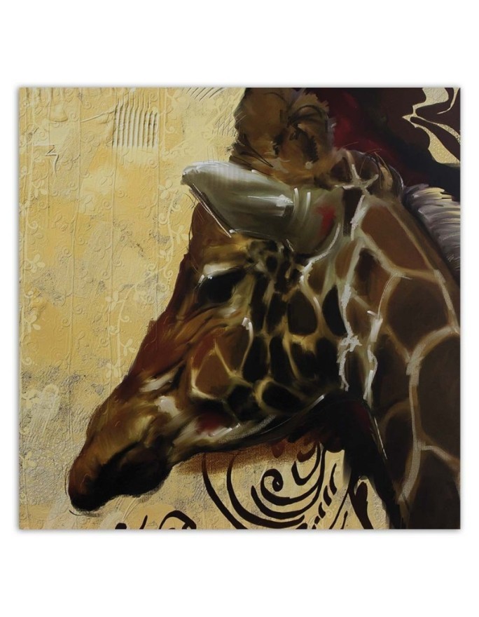 Wall art decoration for the living room - Head of a proud giraffe | FEEBY