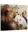 Bedroom decoration - Lions in love - Canvas painting | FEEBY