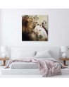 Bedroom decoration - Lions in love - Canvas painting | FEEBY