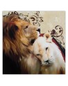 Bedroom decoration - Lions in love - Canvas painting | FEEBY