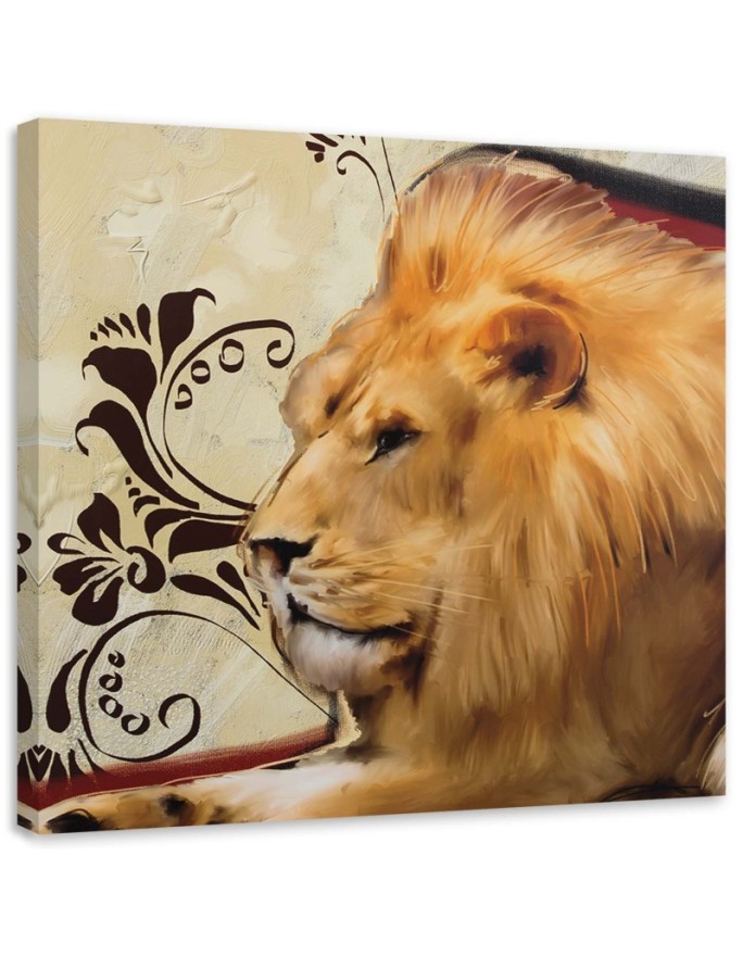 Canvas print Lion with a...