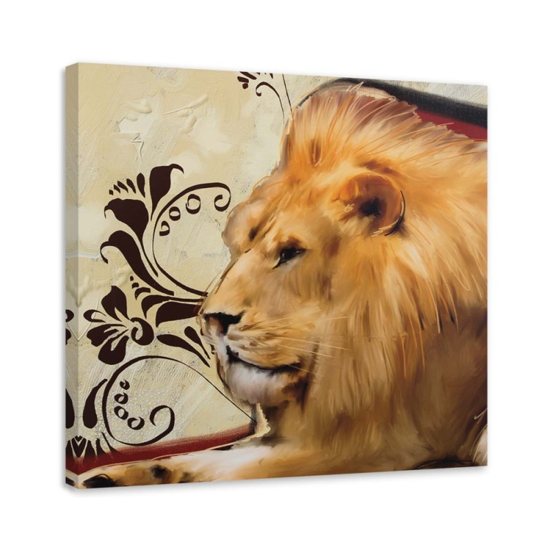 Canvas painting Lion with a big mane | FEEBY