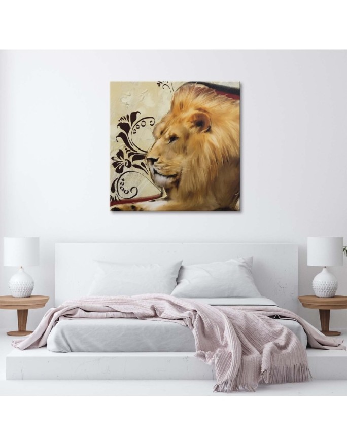 Canvas painting Lion with a big mane | FEEBY