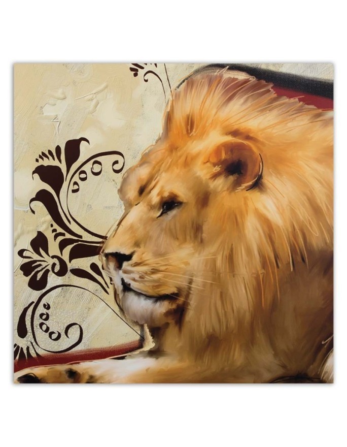 Canvas painting Lion with a big mane | FEEBY