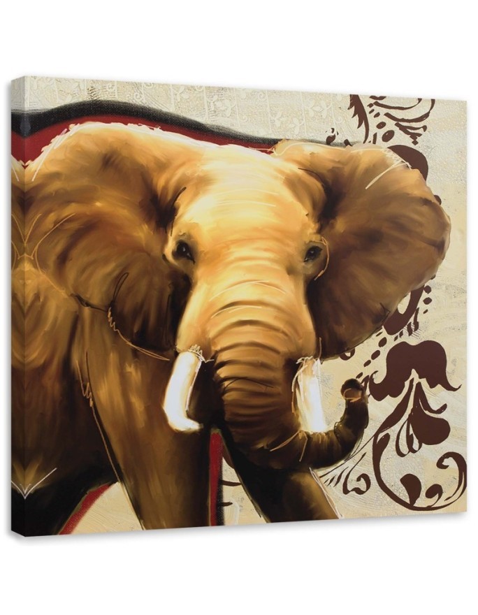 Bedroom Canvas painting - Elephant animal vintage | FEEBY
