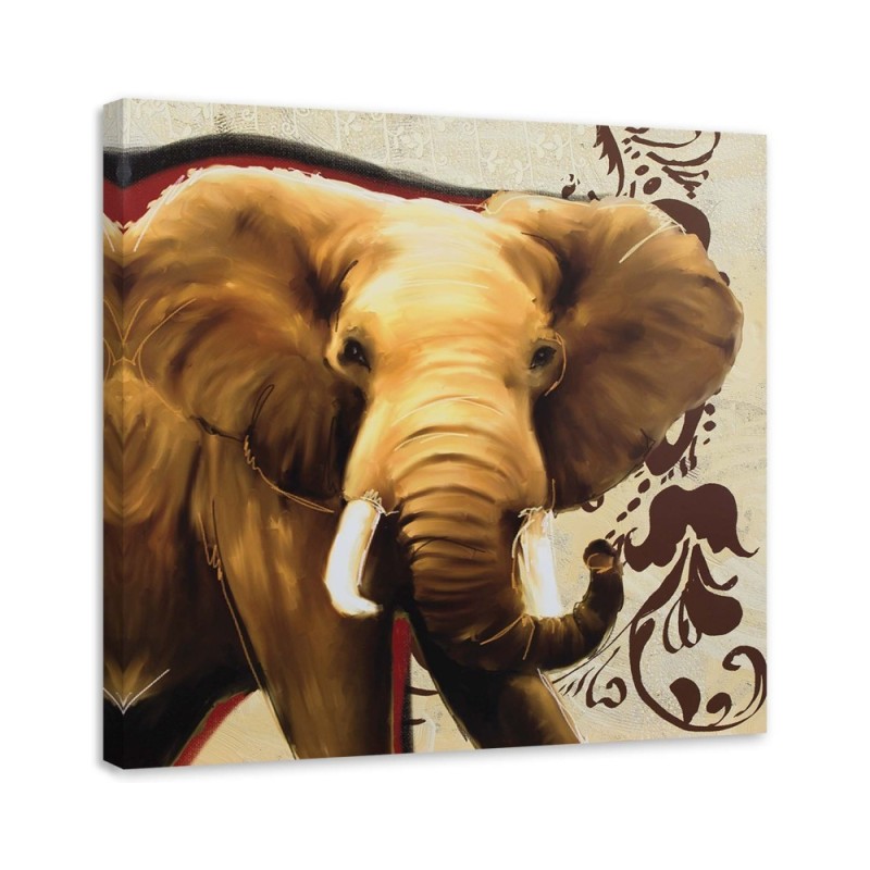 Bedroom Canvas painting - Elephant animal vintage | FEEBY