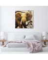 Bedroom Canvas painting - Elephant animal vintage | FEEBY