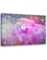 Pink parrot canvas painting - Abstraction | FEEBY