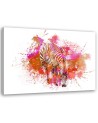 Modern canvas painting for the room - Colourful zebra | FEEBY