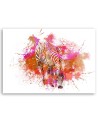 Modern canvas painting for the room - Colourful zebra | FEEBY