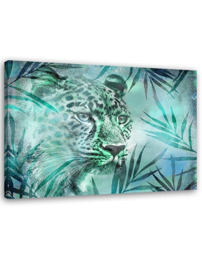 Canvas print Leopard on the...