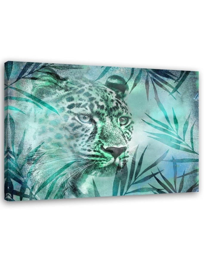 Turquoise leopard - Wall art decoration | FEEBY