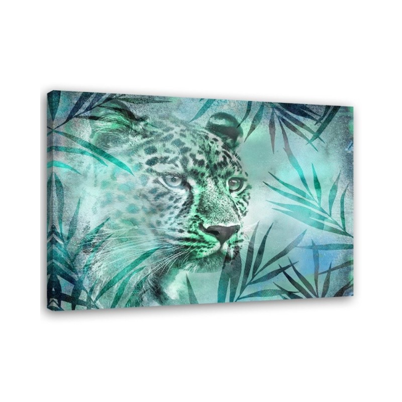 Turquoise leopard - Wall art decoration | FEEBY