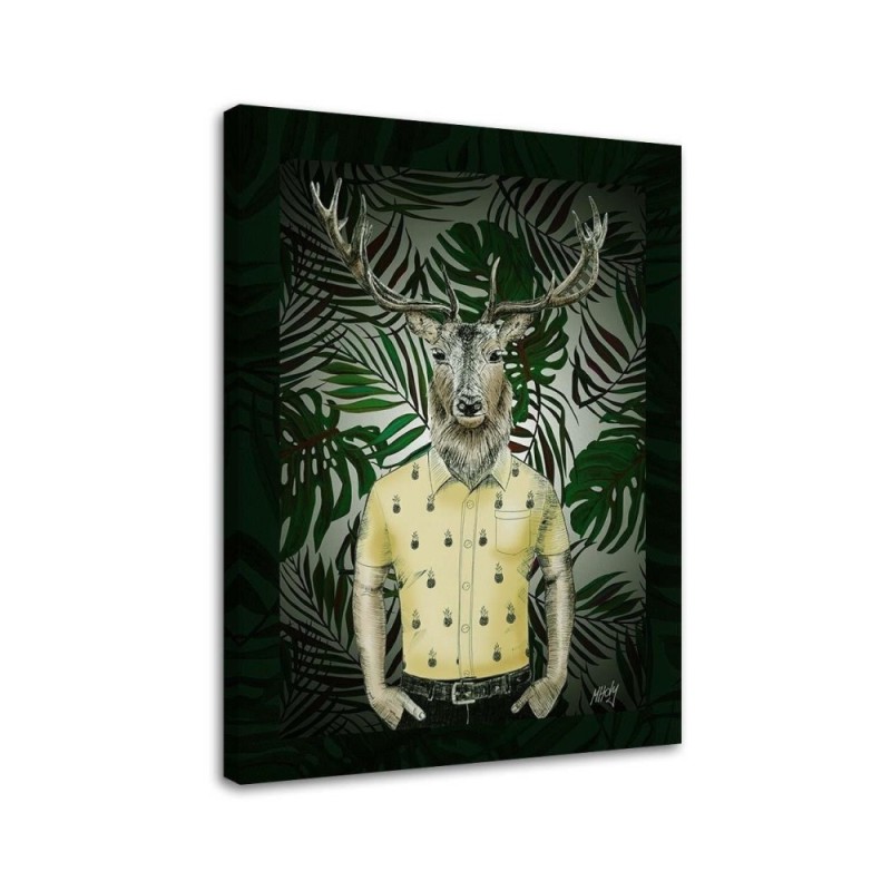 Modern canvas painting for teenager - Deer head | FEEBY