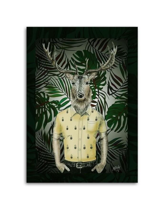 Modern canvas painting for teenager - Deer head | FEEBY
