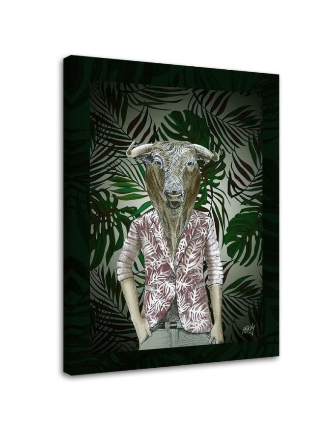 Canvas print Head of a bull...