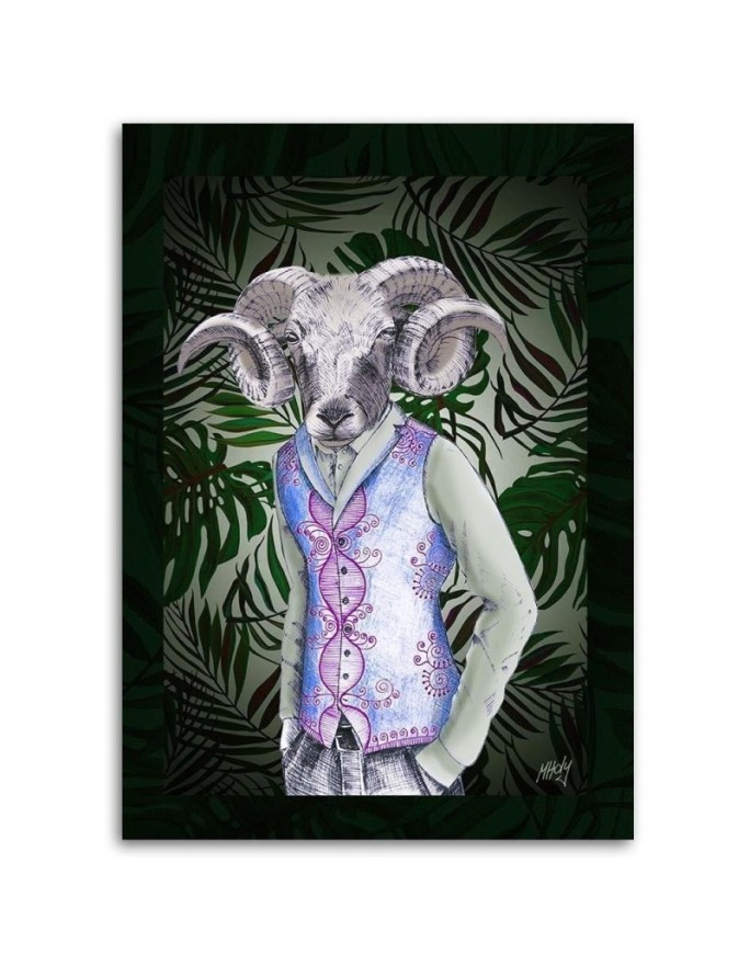 Canvas prints for a teenager's room - Head of a ram - Modern | FEEBY