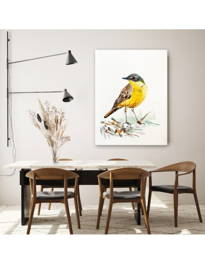 Canvas prints for a child's room Yellow bird on canvas | FEEBY