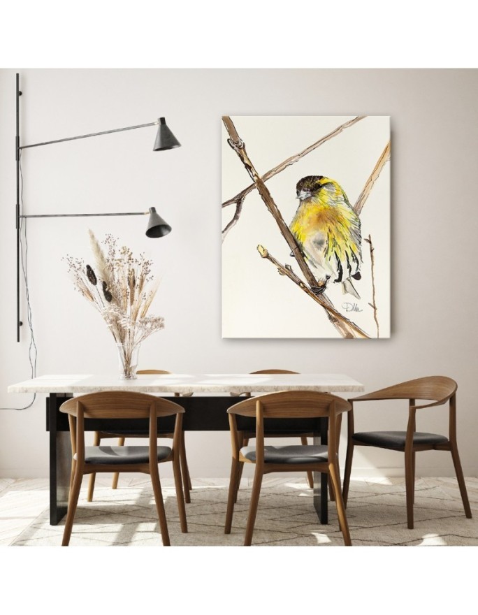 Canvas prints on canvas Yellow curious bird Dorota Martyńska | FEEBY