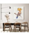 Modern Canvas painting for the bedroom - Hoopoe on a branch | FEEBY