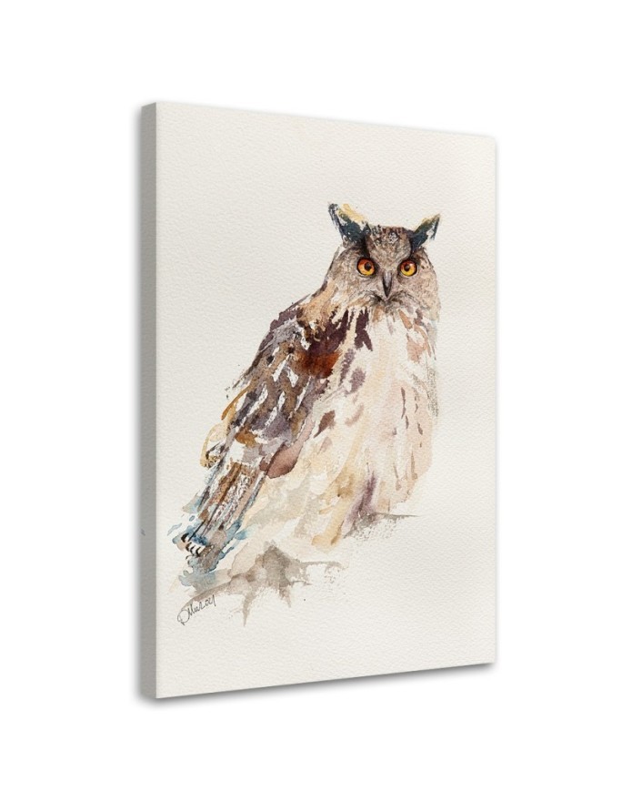Sight of an owl Dorota Martyńska - Canvas painting for the living room | FEEBY