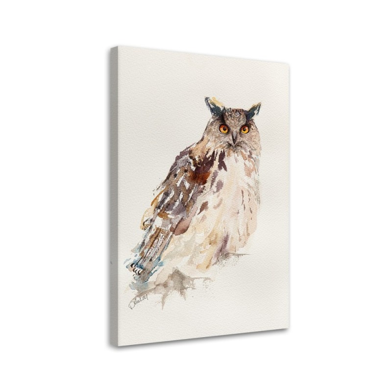 Sight of an owl Dorota Martyńska - Canvas painting for the living room | FEEBY