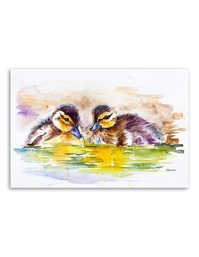 Canvas print for room - Two little ducks | FEEBY