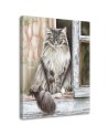 Cat on the windowsill - Living room canvas painting | FEEBY