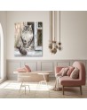 Cat on the windowsill - Living room canvas painting | FEEBY