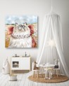 Royal cat in a glade - Modern canvas painting | FEEBY