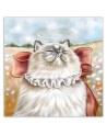 Royal cat in a glade - Modern canvas painting | FEEBY