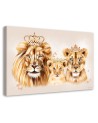 Abstract canvas painting - Royal lion family | FEEBY