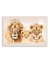 Abstract canvas painting - Royal lion family | FEEBY