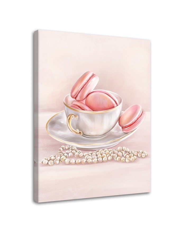 Modern decorative Canvas painting - Macarons in a cup | FEEBY