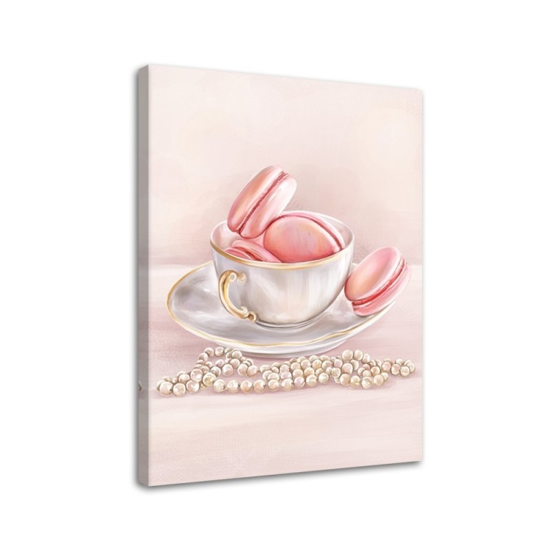 Modern decorative Canvas painting - Macarons in a cup | FEEBY