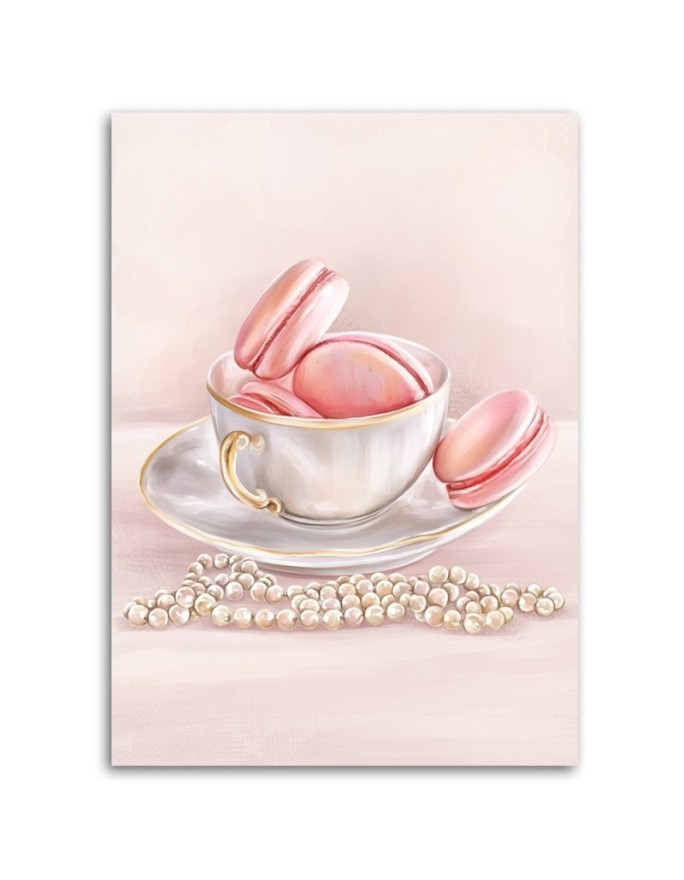 Modern decorative Canvas painting - Macarons in a cup | FEEBY